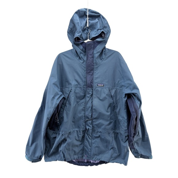 Patagonia Stretch Triolet Jacket Mens XL Blue Nylon Hooded Windbreaker